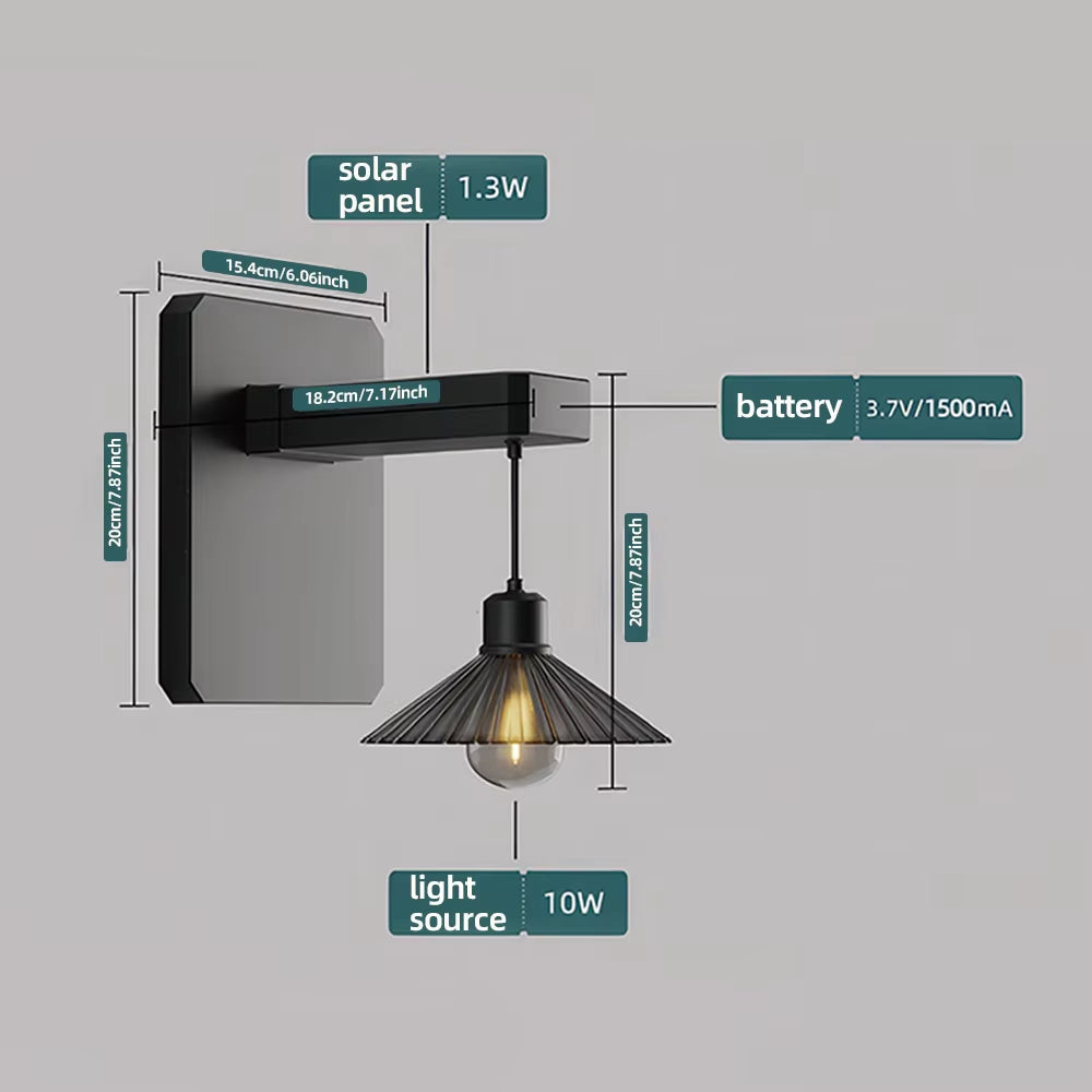 Retro Solar Courtyard Light
