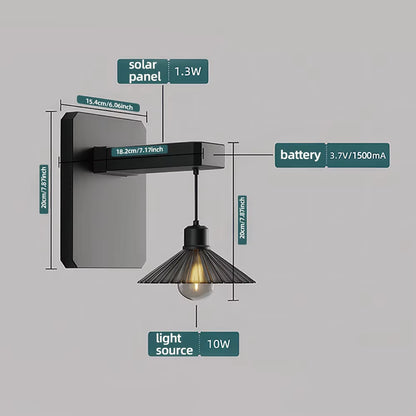 Retro Solar Courtyard Light