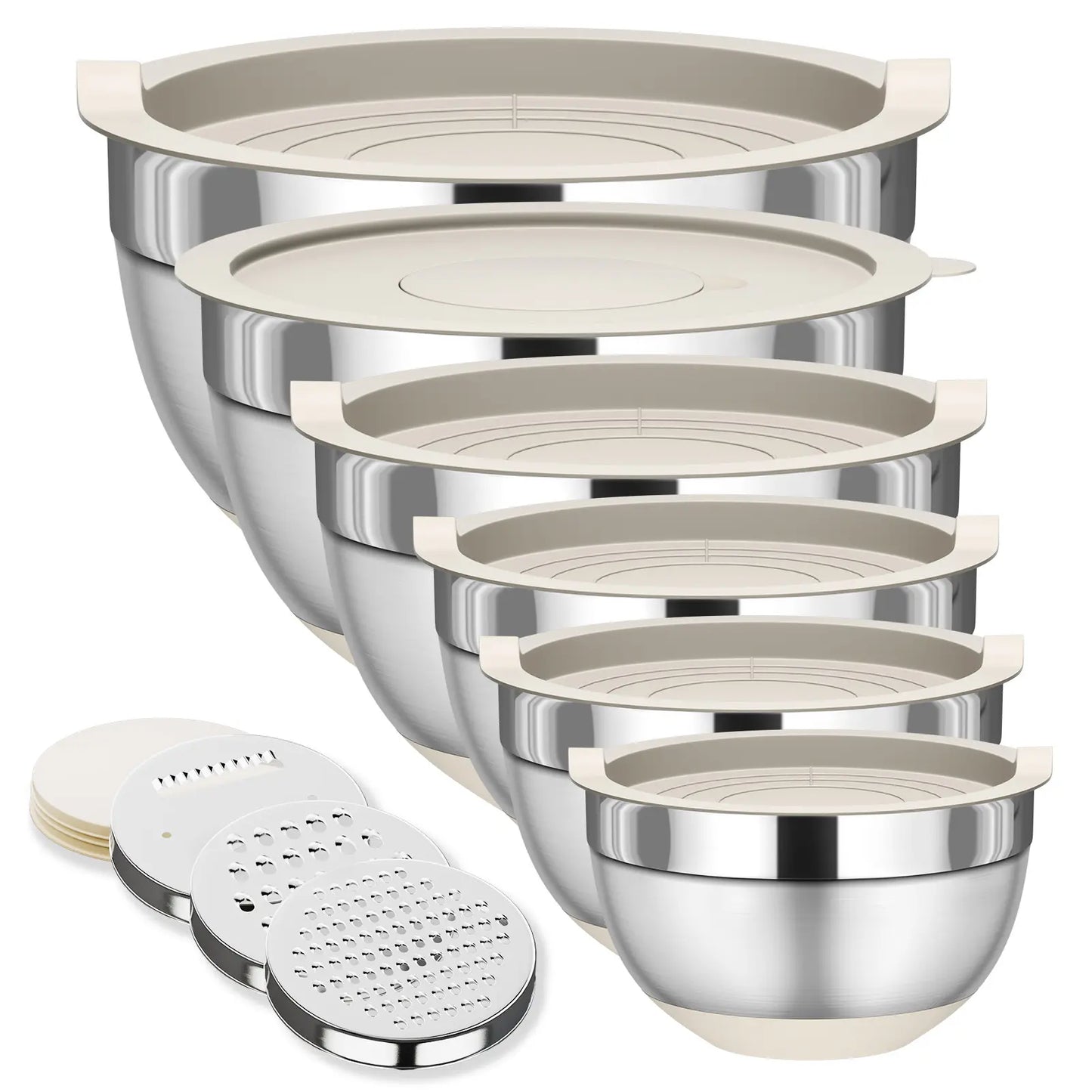 6 Piece Mixing Bowls with Lids Set