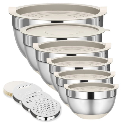 6 Piece Mixing Bowls with Lids Set