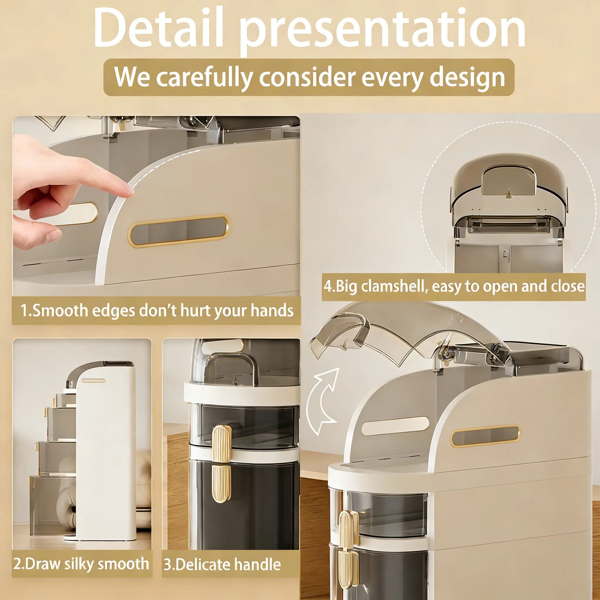 4-Layer Ultra-Thin Bathroom Storage Cabinet