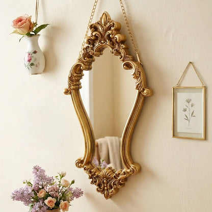 European Vintage Resin Wall Mirror