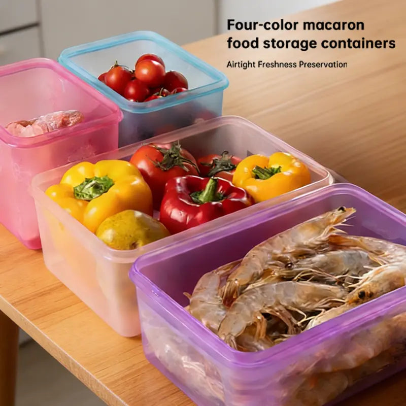 Keep Tab Multicolor Plastic Food Storage Containers with Airtight Lids for Kitchen Organization