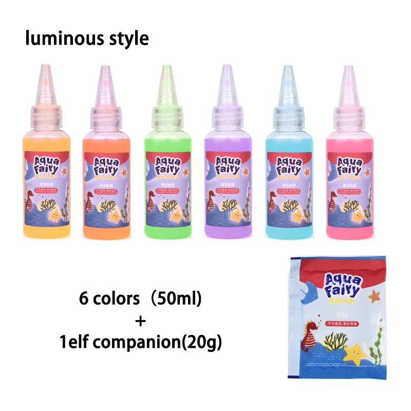 Luminous Magic Water Elf Ocean Mold Companion 3D Handmade Kit Aqua Fairy Gel Set Handicraft DIY Material Set Children Gift