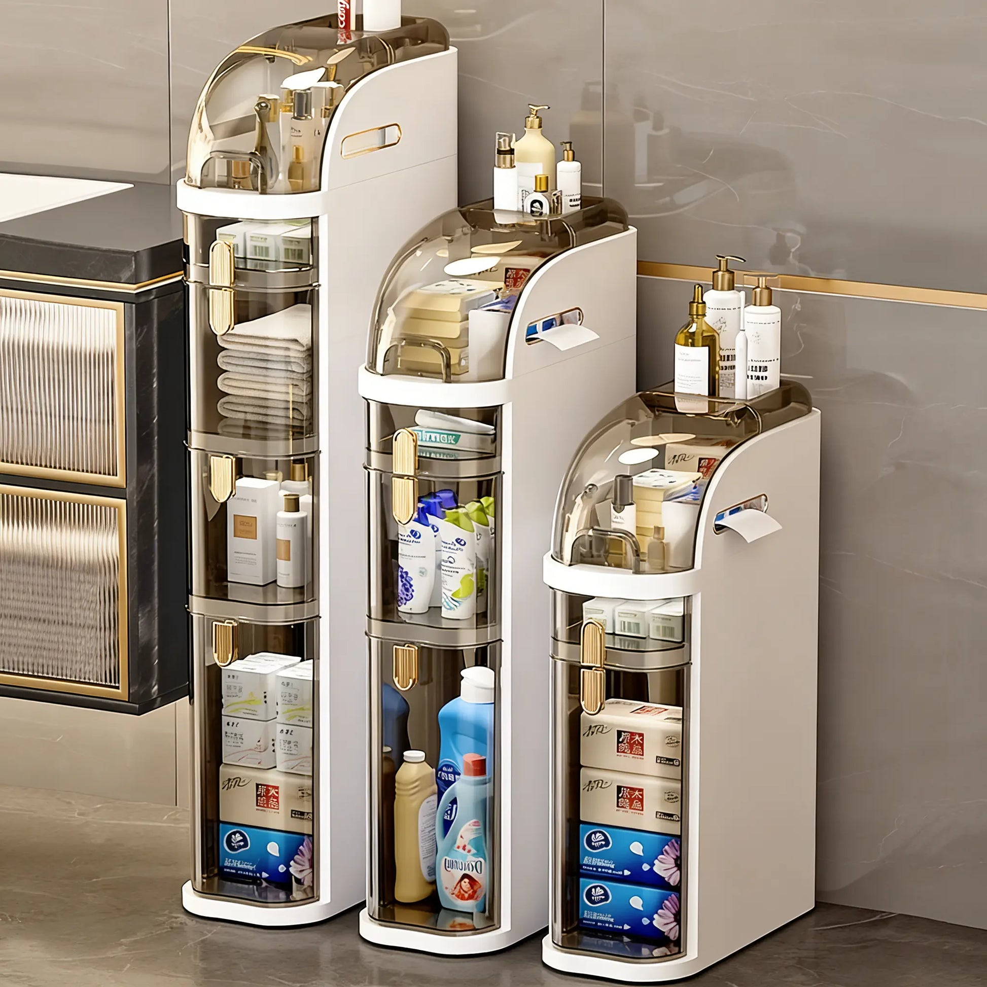 4-Layer Ultra-Thin Bathroom Storage Cabinet